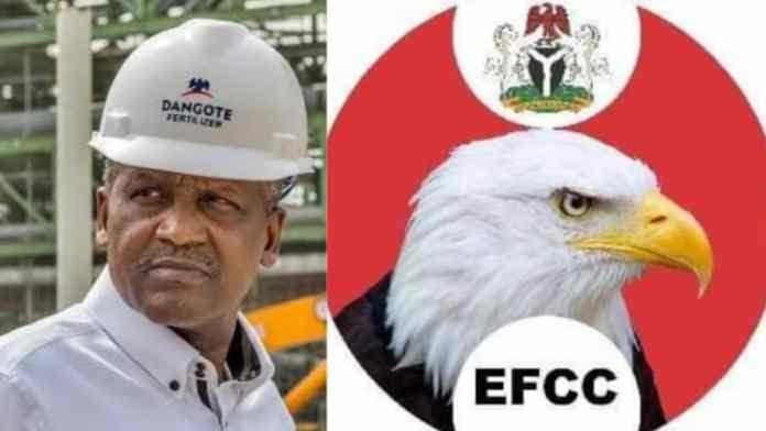 EFCC STORMS DANGOTE HEADQUARTERS IN LAGOS