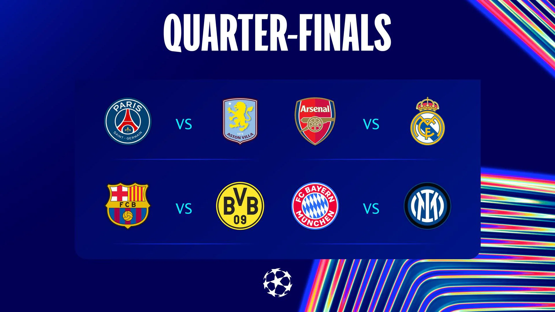 Champions League Quarter-Final Fixtures