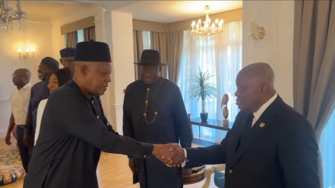 Jonathan, Akufo-Addo Visit VP Shettima