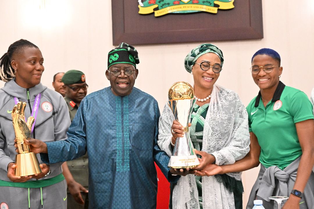 Tinubu Honours Super Falcons with National Awards, Cash Gifts, and Homes After WAFCON Triumph