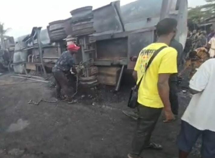 Diesel Tanker Explosion Kills Two on Badagry Expressway as LASTMA Stops Fuel Scooping