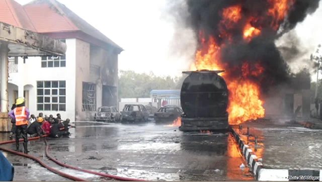 Fire Guts Fuel Tankers