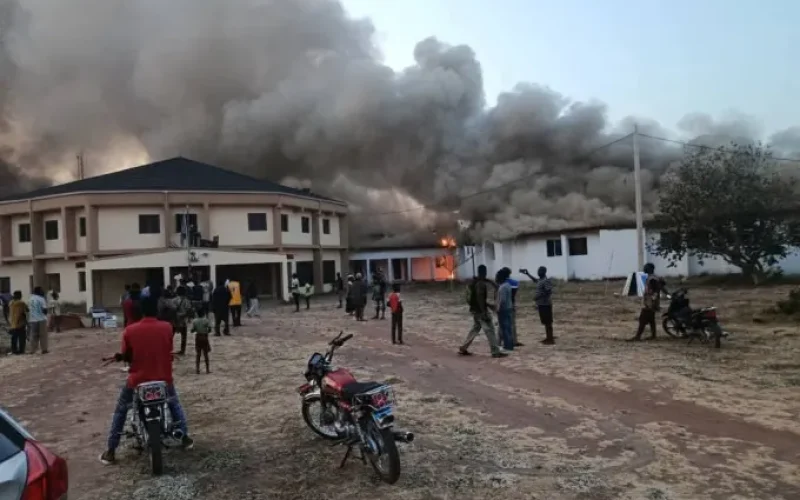 Fire Guts Wukari LG Secretariat