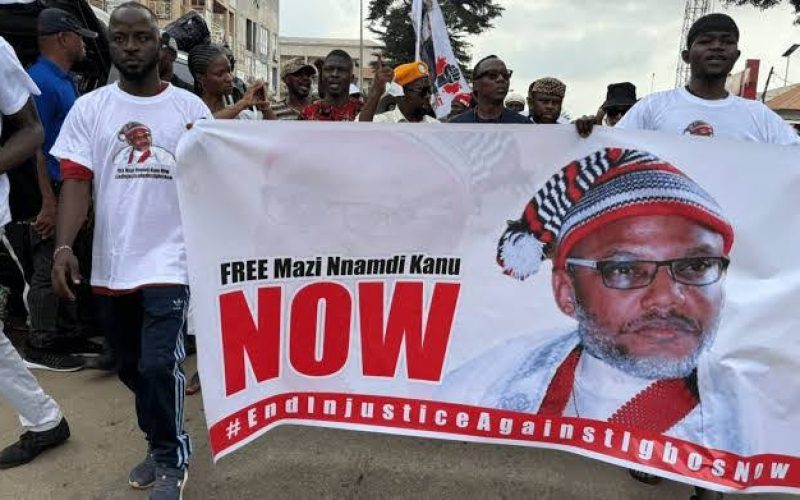 FreeNnamdiKanu Protest: Sowore, Kanu’s Brother, and Lawyer Regain Freedom