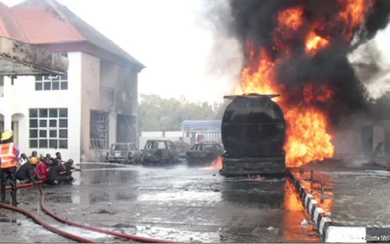 Fire Guts Fuel Tankers