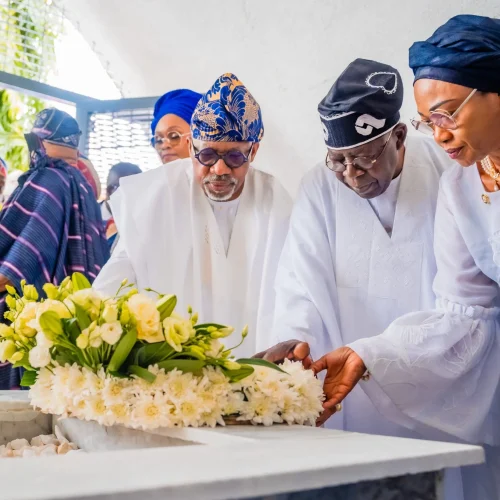 Tinubu Pays Tribute to Late Awujale, Oba Adetona, in Ijebu Ode