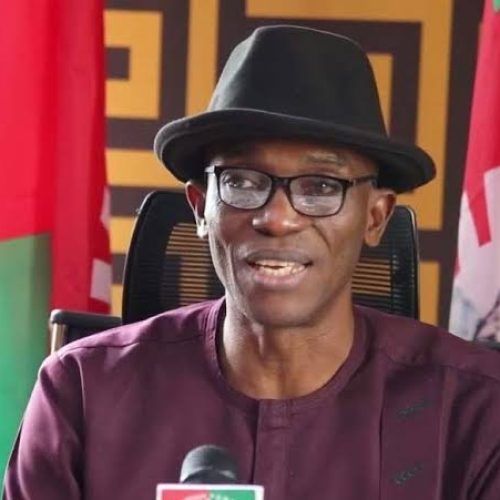Julius Abure Leads Labour Party Protest at INEC Headquarters Over Candidate List Delay