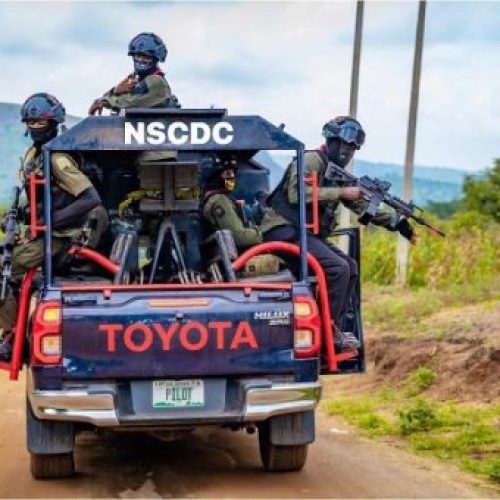 Borno Security: NSCDC Seizes Four Vehicles Carrying Dismantled Telecom Towers, Arrests 10 Suspects