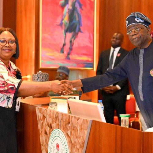 President Tinubu Swears In Five Permanent Secretaries, NPC Chairman and Board Members