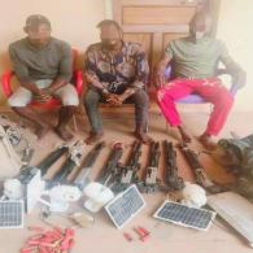 Enugu Police Operatives Arrest Three, Seize 8 Pump Action Guns, and Uncover Criminal Hideout in Ongoing Crackdown