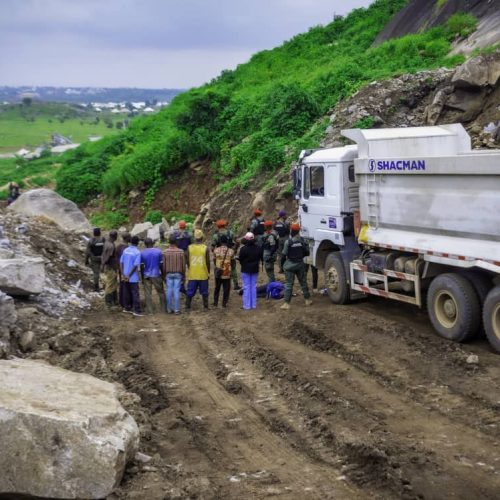 Illegal Quarry in Abuja Shut Down by Mining Marshals, 13 Suspects to Face Court