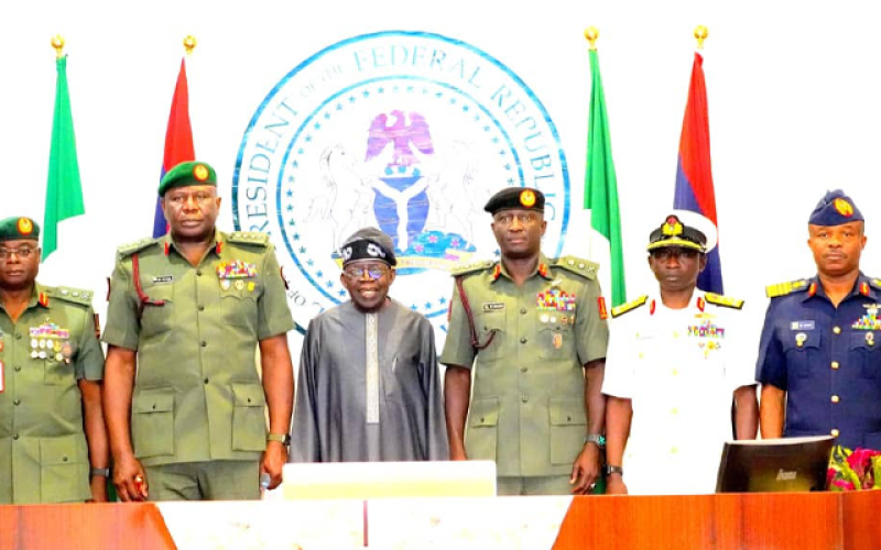 Tinubu Urges New Service Chiefs to Deliver Results, Not Excuses