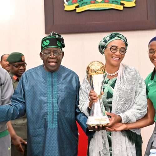 Tinubu Honours Super Falcons with National Awards, Cash Gifts, and Homes After WAFCON Triumph
