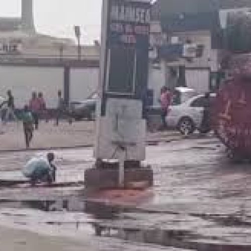 Tanker Overturns in Lapai