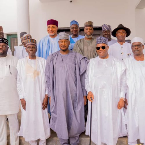 Akpabio Leads National Assembly Delegation on Condolence Visit to Governor Radda Over Buhari’s Passing