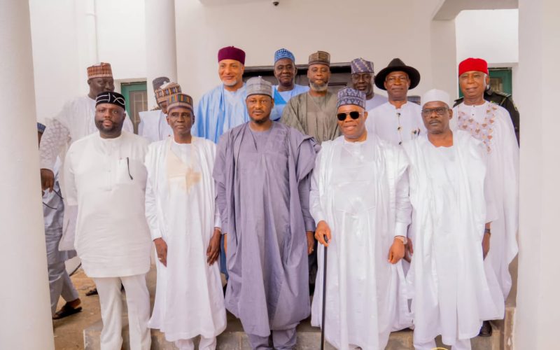 Akpabio Leads National Assembly Delegation on Condolence Visit to Governor Radda Over Buhari’s Passing