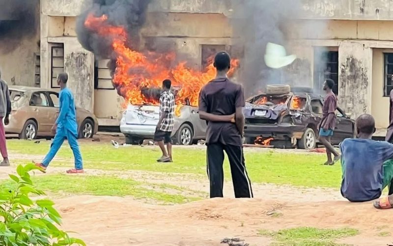 Youths Protest Insecurity in Kwara’s Lafiagi, Set NDLEA Office Ablaze